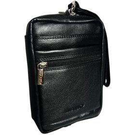 Rialto férfi fekete bőr autóstáska 13 × 18 cm