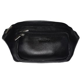 Rialto férfi fekete bőr övtáska 31×15 cm