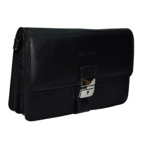   Rialto olasz férfi fekete bőr autóstáska, mappa, irattartó 22×14,5 cm