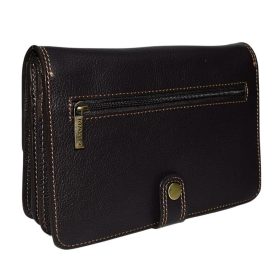   Rialto olasz férfi sötétbarna bőr autóstáska, mappa, irattartó 22×14,5 cm