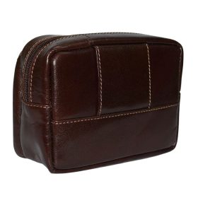   Rialto olasz férfi barna, övre fűzhető bőr autóstáska 15×11 cm