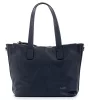 Rialto sötétkék tripla rekeszes női bőr válltáska tote táska 33 x 28 cm