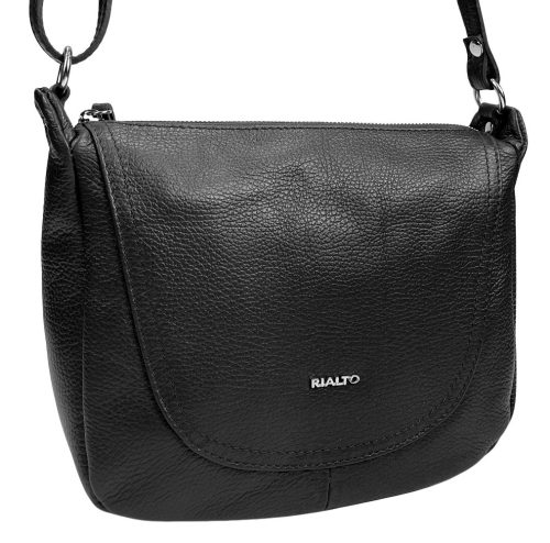 Rialto fekete női bőr válltáska 26 x 20 cm