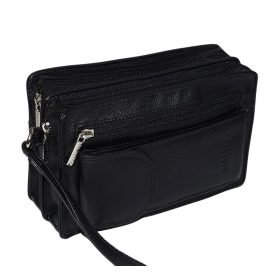 Rialto férfi fekete bőr autóstáska 21,5×13,5 cm