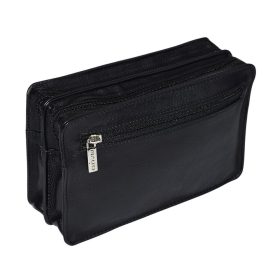 Rialto férfi fekete bőr autóstáska 21,5×13,5 cm