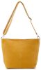 Rialto okkersárga női bőr válltáska, levehető pántos 23x25x13 cm