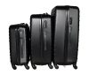 Rhino keményfalú, fekete színű 3 db-os bőrönd szett