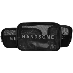 Rhinobags fekete neszeszer, kozmetikai táska szett