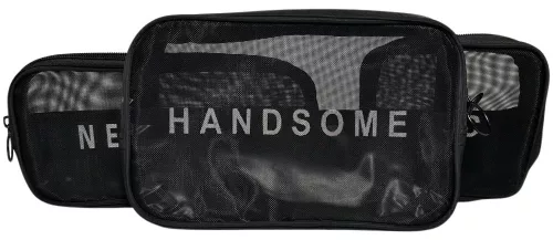 Rhinobags fekete neszeszer, kozmetikai táska szett