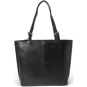 Rialto fekete női bőr válltáska, shopper  41 x 31 cm