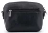 Rialto olasz fekete női bőr oldaltáska, crossbody 21 × 15 × 6,5 cm