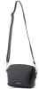 Rialto olasz fekete női bőr oldaltáska, crossbody 21 × 15 × 6,5 cm