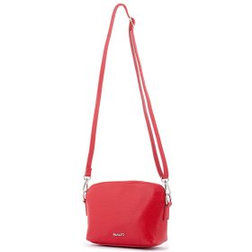   Rialto olasz piros női bőr oldaltáska, crossbody 21 × 15 × 6,5 cm