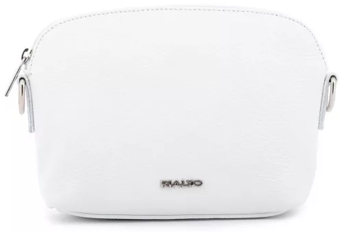 Rialto olasz fehér női bőr oldaltáska, crossbody 21 × 15 × 6,5 cm