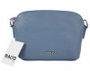 Rialto olasz petrolkék női bőr oldaltáska, crossbody 21 × 15 × 6,5 cm