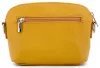Rialto olasz sárga női bőr oldaltáska, crossbody 21 × 15 × 6,5 cm