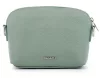Rialto olasz világos zöld női bőr oldaltáska, crossbody 21 × 15 × 6,5 cm