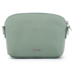   Rialto olasz világos zöld női bőr oldaltáska, crossbody 21 × 15 × 6,5 cm