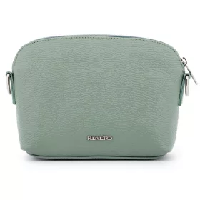   Rialto olasz világos zöld női bőr oldaltáska, crossbody 21 × 15 × 6,5 cm