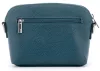 Rialto olasz türkizzöld női bőr oldaltáska, crossbody 21 × 15 × 6,5 cm