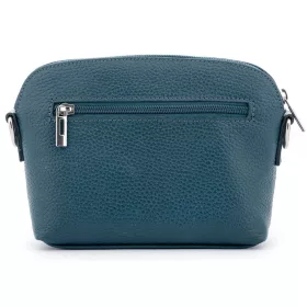   Rialto olasz türkizzöld női bőr oldaltáska, crossbody 21 × 15 × 6,5 cm