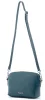 Rialto olasz türkizzöld női bőr oldaltáska, crossbody 21 × 15 × 6,5 cm