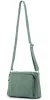 Rialto halványzöld tripla rekeszes női bőr válltáska 27 x 19 x 9 cm