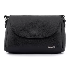   Rialto fekete női bőr válltáska, crossbody 24 x 15 x 5 cm