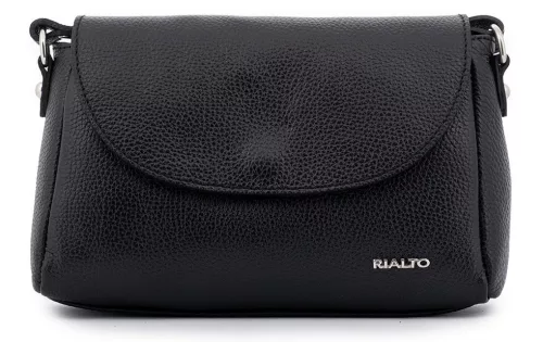 Rialto fekete női bőr válltáska, crossbody 24 x 15 x 5 cm