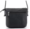Rialto olasz fekete női bőr oldaltáska, crossbody 18 x 18 x 4,5 cm