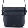 Rialto olasz sötétkék női bőr oldaltáska, crossbody 18 x 18 x 4,5 cm