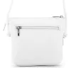 Rialto olasz fehér női bőr oldaltáska, crossbody 18 x 18 x 4,5 cm