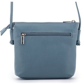   Rialto olasz petrolkék női bőr oldaltáska, crossbody 18 x 18 x 4,5 cm