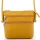Rialto olasz sárga női bőr oldaltáska, crossbody 18 x 18 x 4,5 cm