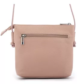   Rialto olasz púderszín női bőr oldaltáska, crossbody 18 x 18 x 4,5 cm