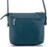 Rialto olasz türkizzöld női bőr oldaltáska, crossbody 18 x 18 x 4,5 cm