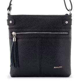   Rialto fekete női bőr válltáska, crossbody 22 x 22 x 4 cm