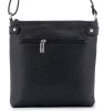 Rialto fekete női bőr válltáska, crossbody 22 x 22 x 4 cm