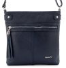 Rialto sötétkék női bőr válltáska, crossbody 22 x 22 x 4 cm