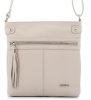 Rialto bézs női bőr válltáska, crossbody 22 x 22 x 4 cm