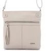 Rialto bézs női bőr válltáska, crossbody 22 x 22 x 4 cm