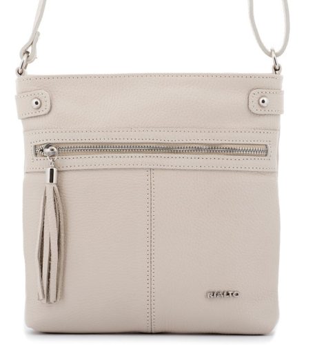 Rialto bézs női bőr válltáska, crossbody 22 x 22 x 4 cm