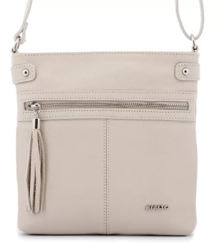 Rialto bézs női bőr válltáska, crossbody 22 x 22 x 4 cm