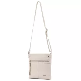 Rialto bézs női bőr válltáska, crossbody 22 x 22 x 4 cm