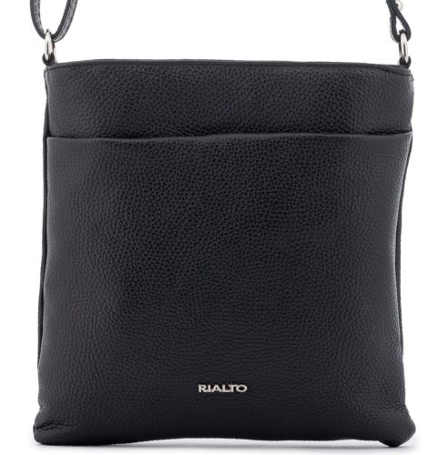 Rialto fekete női bőr válltáska, crossbody 24 x 23 x 4 cm