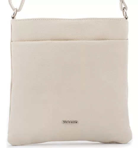 Rialto bézs női bőr válltáska, crossbody 24 x 23 x 4 cm