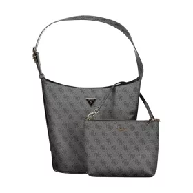   Guess Jeans Meridian II fekete női mintás válltáska szett 28 x 24 x 16 cm