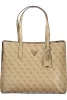 Guess Meridian II bézs-barna mintás női válltáska 35 x 30 x 10 cm