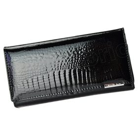   JENNIFER JONES NŐI BŐR PÉNZTÁRCA 5288-2 FEKETE LAKK - NAGY MÉRET