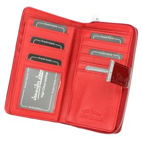   JENNIFER JONES NŐI BŐR PÉNZTÁRCA 5280-2 FEKETE- KÖZEPES MÉRET